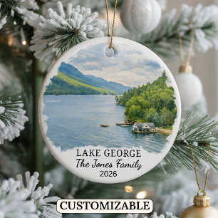 Ornement personnalisé du lac George, sur mesure Ne