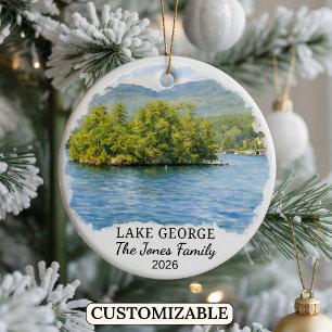 Ornement personnalisé du lac George, sur mesure Ne