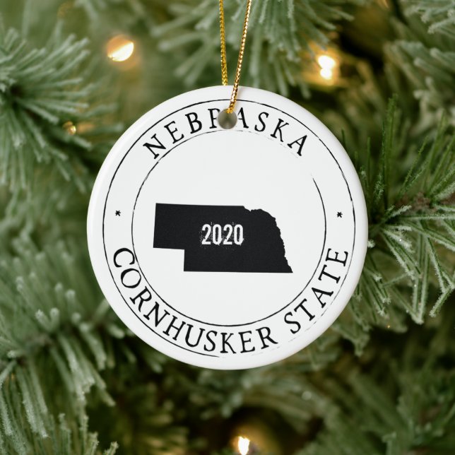 Ornement personnalisé du Nebraska (Arbre)