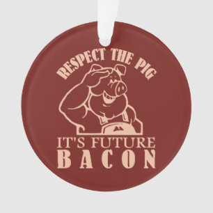 ORNEMENT personnalisé en couleur PIG TO BACON