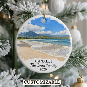Ornement personnalisé Hanalei, Hawaï sur mesure