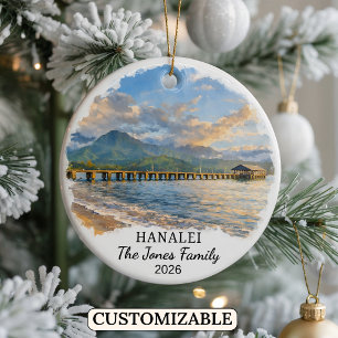 Ornement personnalisé Hanalei, Hawaï sur mesure