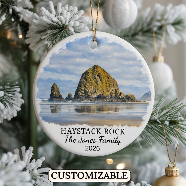 Ornement personnalisé Haystack Rock, Oregon sur me (Créateur téléchargé)