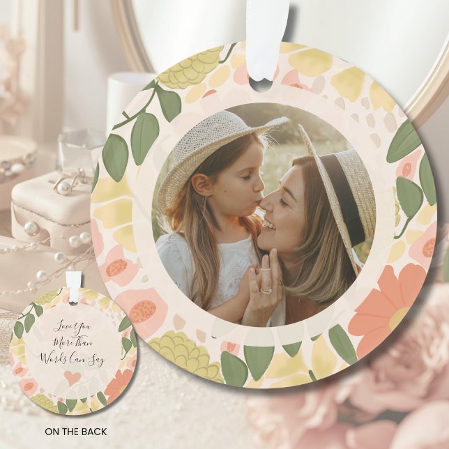 Ornement personnalisé mère-fille  (Personalized Mother-Daughter Photo Ornament)