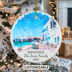 Ornement personnalisé Mykonos, Grèce
