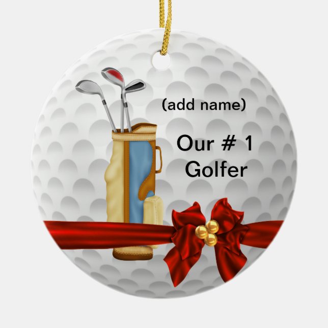 Ornement personnalisé par GOLF de NOËL (Devant)