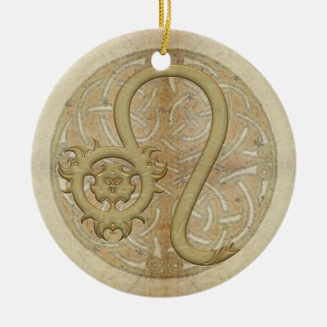 Ornement personnalisé par signe d'étoile de Lion (Devant)