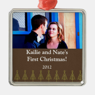 Ornement personnalisé personnalisé Plan Forêt vert