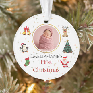 Ornement personnalisé pour le premier Noël de bébé