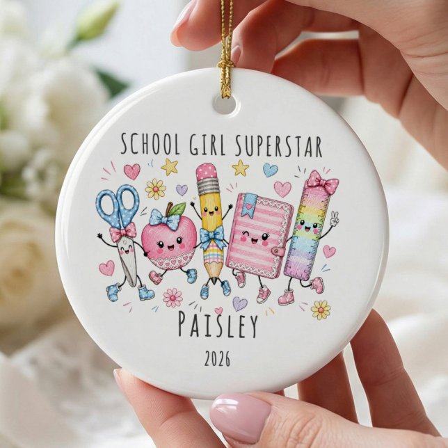 Ornement Personnalisé Superstar Écolière (Créateur téléchargé)