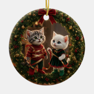 Ornement personnalisé Tom & Luna Joyeux Noël