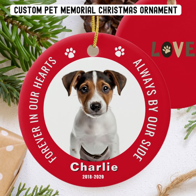 Ornement photo de Noël commémoratif pour animaux d (Créateur téléchargé)