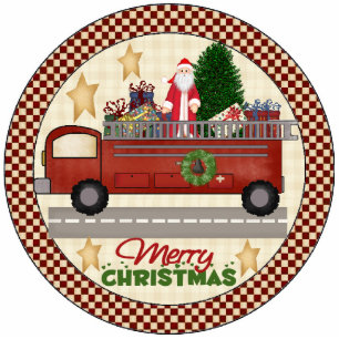 Ornement Photo Sculpture Arbre de Noël des pompiers