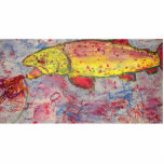 Ornement Photo Sculpture arc-en-ciel<br><div class="desc">montre des truites arc-en-ciel colorées qui chassent une mouche de la peinture originale !</div>