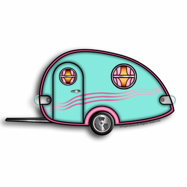 Ornement Photo Sculpture Bande-annonce RV Trailer 3D Sculpture Ornament (Devant)