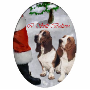 Ornement Photo Sculpture Basset Hound Christmas Gifts Ornament