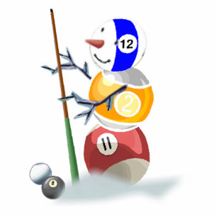 Ornement Photo Sculpture Billard boule bonhomme de neige ornement de Noël