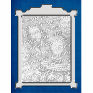 Ornement Photo Sculpture Cadre photo bleu et argent Ornement