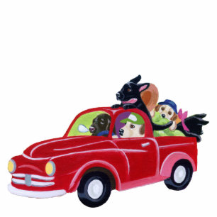 Ornement Photo Sculpture Camion et laboratoires rouges