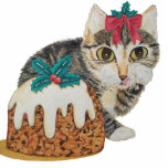 Ornement Photo Sculpture chaton chaton chaton mignon boudin pour<br><div class="desc">Ce mignon petit chaton de Noël a l’air très heureux de lui-même, il se plaît à lécher la crème de pudding de Noël de ses pattes. Je pense que cet adorable ornement de Noël sera le bienvenu par toute la famille et les amis pendant la période des fêtes et il...</div>