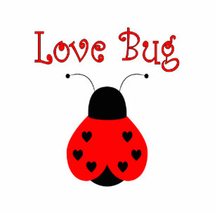 Ornement Photo Sculpture Coeur de bug amour mignon Ladybug Ornament
