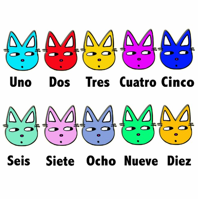 Ornement Photo Sculpture Comptage des chats espagnols (Devant)