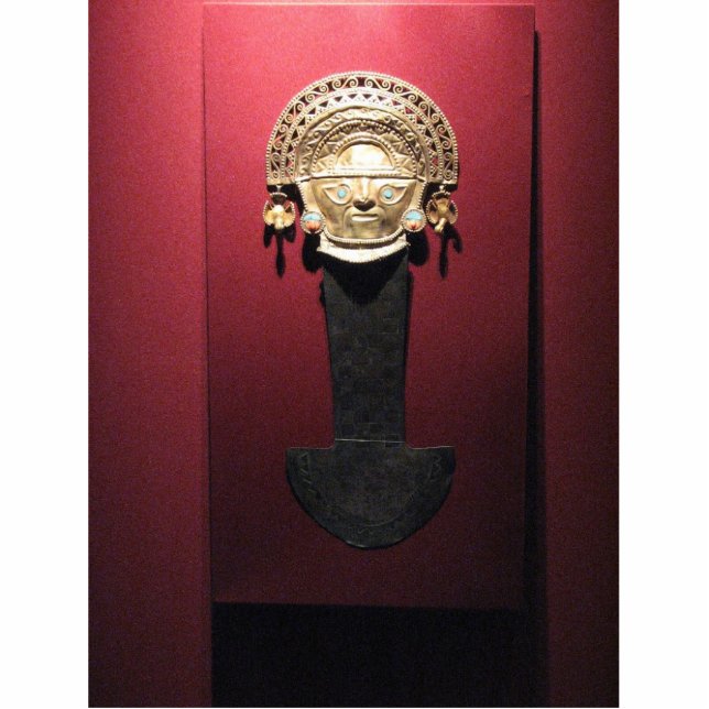 Ornement Photo Sculpture Couteau cérémonieux d'or d'Inca (Tumi), Lima, (Devant)