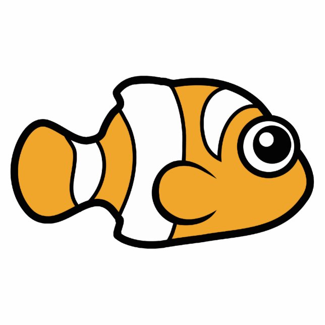 Ornement Photo Sculpture Cute poisson clown (Devant)