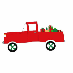 Ornement Photo Sculpture Décor de découpe de camion de Noël