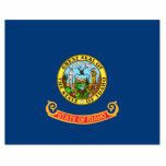 Ornement Photo Sculpture Drapeau de l'Idaho, État de Gem, États américains<br><div class="desc">Le territoire de l'État de l'Idaho a été adopté en 1863 et redessiné plusieurs fois avant la création de l'État en 1890. L'emblème de l'état a été conçu par Emma Edwards Green. Idaho L'État de Gem a été admis dans l'Union le 3 juillet 1890, devenant le 43e État des États-Unis....</div>