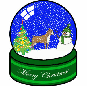 Ornement Photo Sculpture globe de neige de boxeur