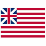 Ornement Photo Sculpture Grand Union, 1ère États-Unis Drapeau des colonies<br><div class="desc">Le "Grand Union Flag" est considéré comme le premier drapeau national des États-Unis d'Amérique. Comme le drapeau américain actuel,  le Grand Union Flag compte 13 rayures rouges et blanches alternées,  représentant les Treize colonies.</div>