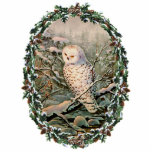 Ornement Photo Sculpture HIBOU et GUIRLANDE de MILOU par SHARON SHARPE<br><div class="desc">HIBOU et GUIRLANDE de MILOU d'une aquarelle originale par SHARON SHARPE</div>