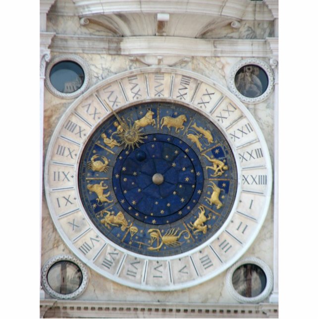 Ornement Photo Sculpture Horloge astrologique, Piazza San Marco, Venise (Devant)