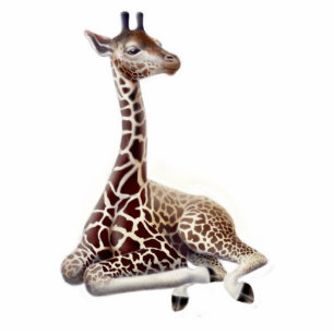 Ornement Photo Sculpture Jeune ornement de vacances de girafe