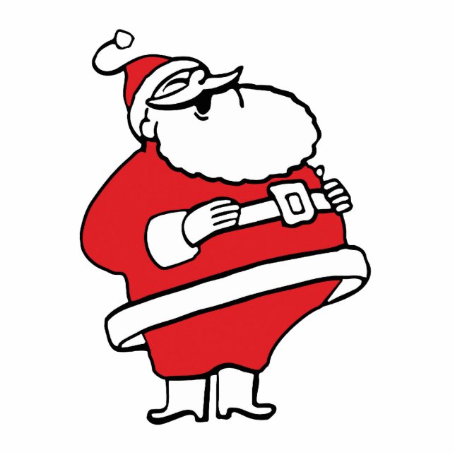 Ornement Photo Sculpture Joli Dessin Jolly Père Noël Rire Ho Ho Ho Ho (Devant)