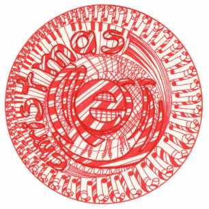 Ornement Photo Sculpture Joyeux sucres de canne à boules de Noël, ornement