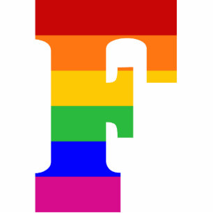 Ornement Photo Sculpture LETTRE arc-en-ciel F