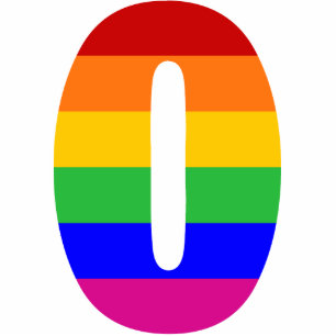 Ornement Photo Sculpture Lettre O d'arc-en-ciel