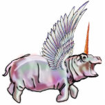 Ornement Photo Sculpture L'ornement de la maison HIppocorn serrant Hippo Un<br><div class="desc">L'ornement de la maison Ipocorn accroche l'hippo Unicorn Pegasus</div>