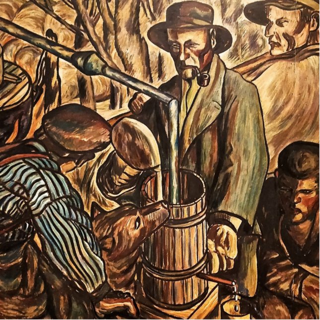 Ornement Photo Sculpture Lune faisant blanc éclair Whiskey Liqueur (Devant)