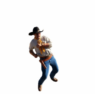 Ornement Photo Sculpture Manieurs de pistolet de l'ouest - ornement sec de