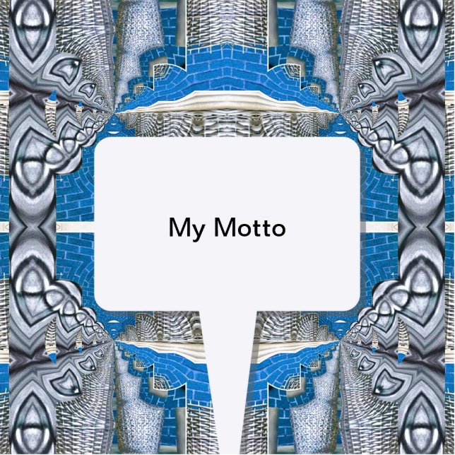 Ornement Photo Sculpture Motif et texte fractionné psychédélique (Devant)