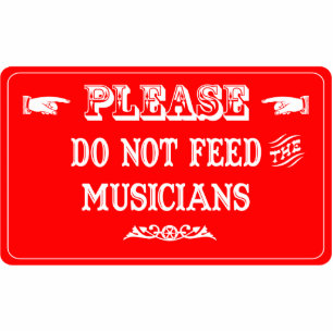 Ornement Photo Sculpture N'alimentez pas les musiciens