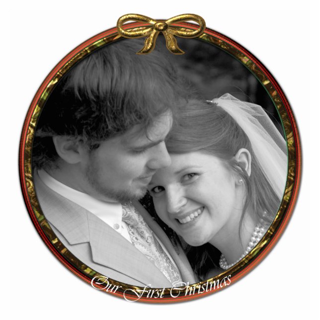 Ornement Photo Sculpture Notre premier ornement de Noël (Devant)
