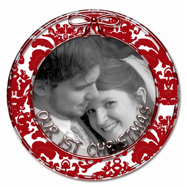 Ornement Photo Sculpture Notre premier ornement de Noël (Devant)