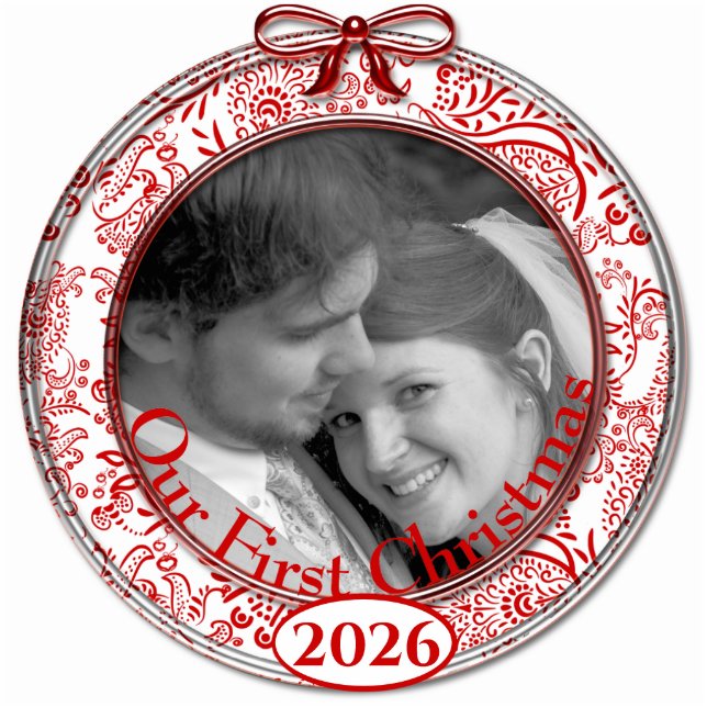 Ornement Photo Sculpture Notre premier ornement de Noël 2009 (Devant)