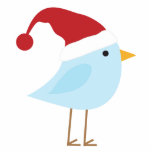 Ornement Photo Sculpture Oiseau avec l'ornement de Noël de casquette de<br><div class="desc">Art par le studio de cacao</div>