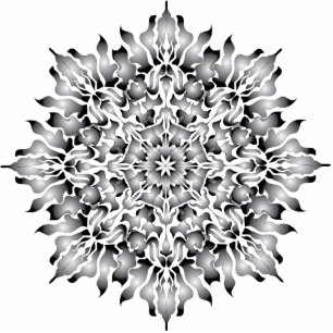 Ornement Photo Sculpture Ornement argenté de flamme