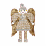 Ornement Photo Sculpture Ornement d'ange de Magestic Martzkin<br><div class="desc">Cet ange de Noël de Martzkin de tresse semblera doux sur n'importe quel arbre ! Joyeux et magestic, il fait pour faire une grande faveur de fête de vacances ou cadeau de Noël cravate-sur, aussi ! En outre disponible comme décoration, porte - clé, aimant, ou broche de table. De ma...</div>